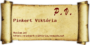 Pinkert Viktória névjegykártya